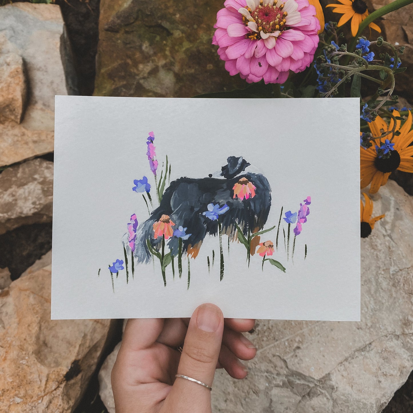 Wildflower Pet Portrait