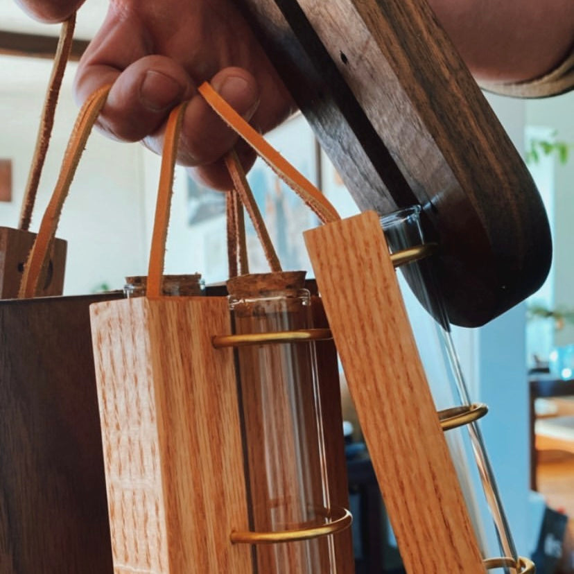 Oak + Brass Wallflower